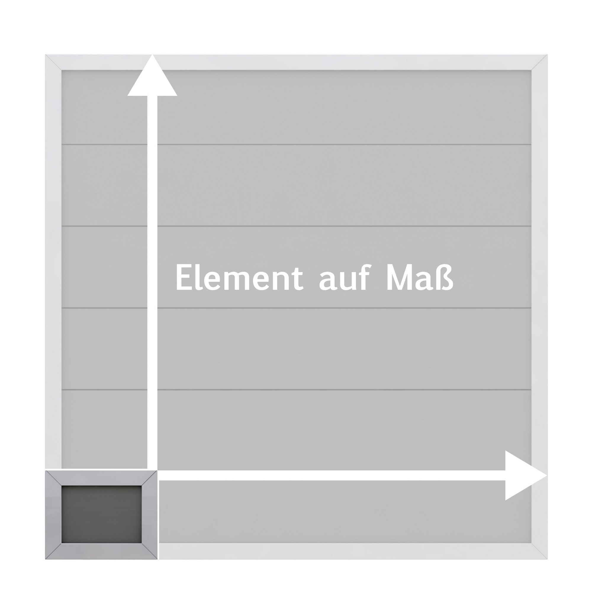 Maßelement 'Design' anthrazit Aluminium + product picture