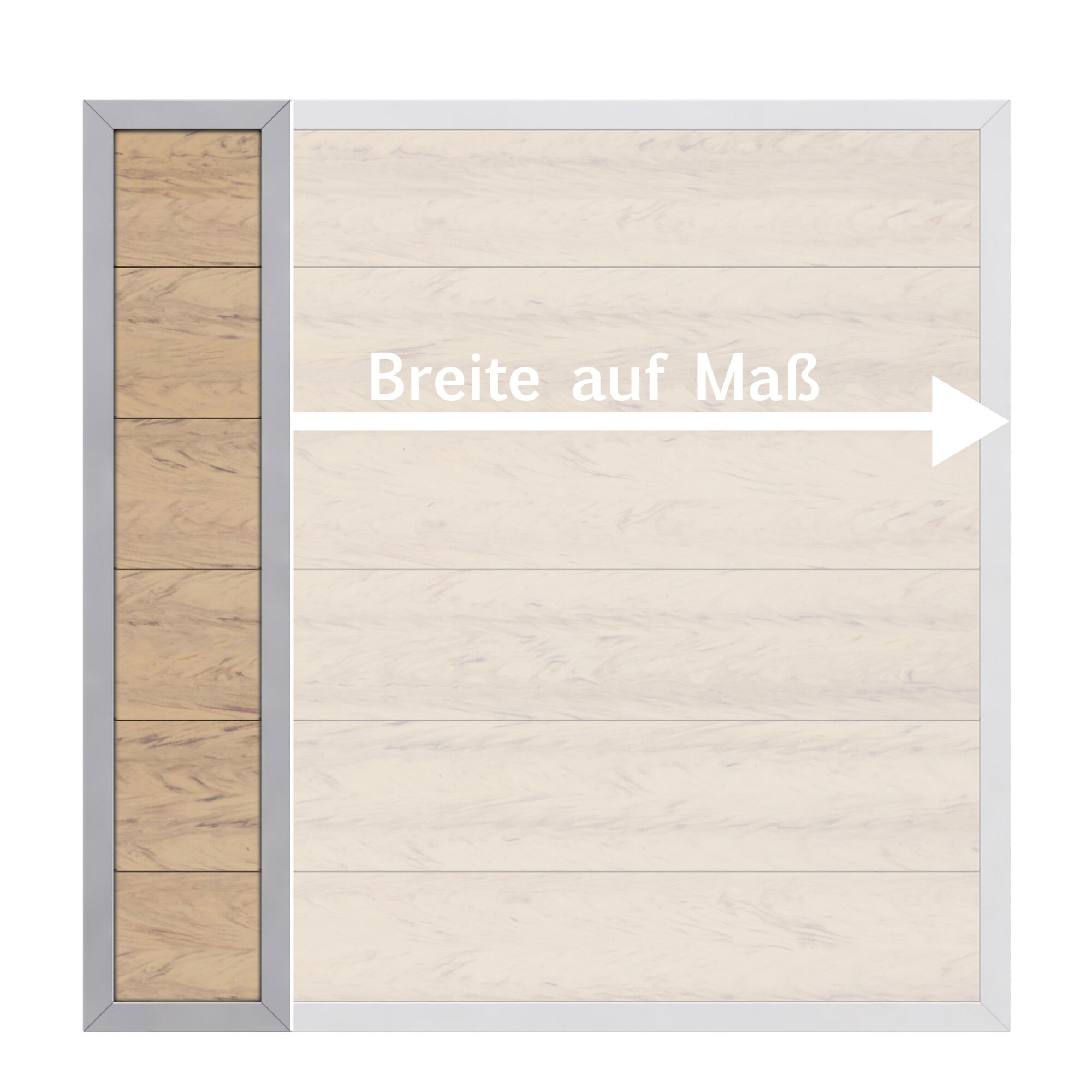 WPC Alu Zaun Breite auf Maß