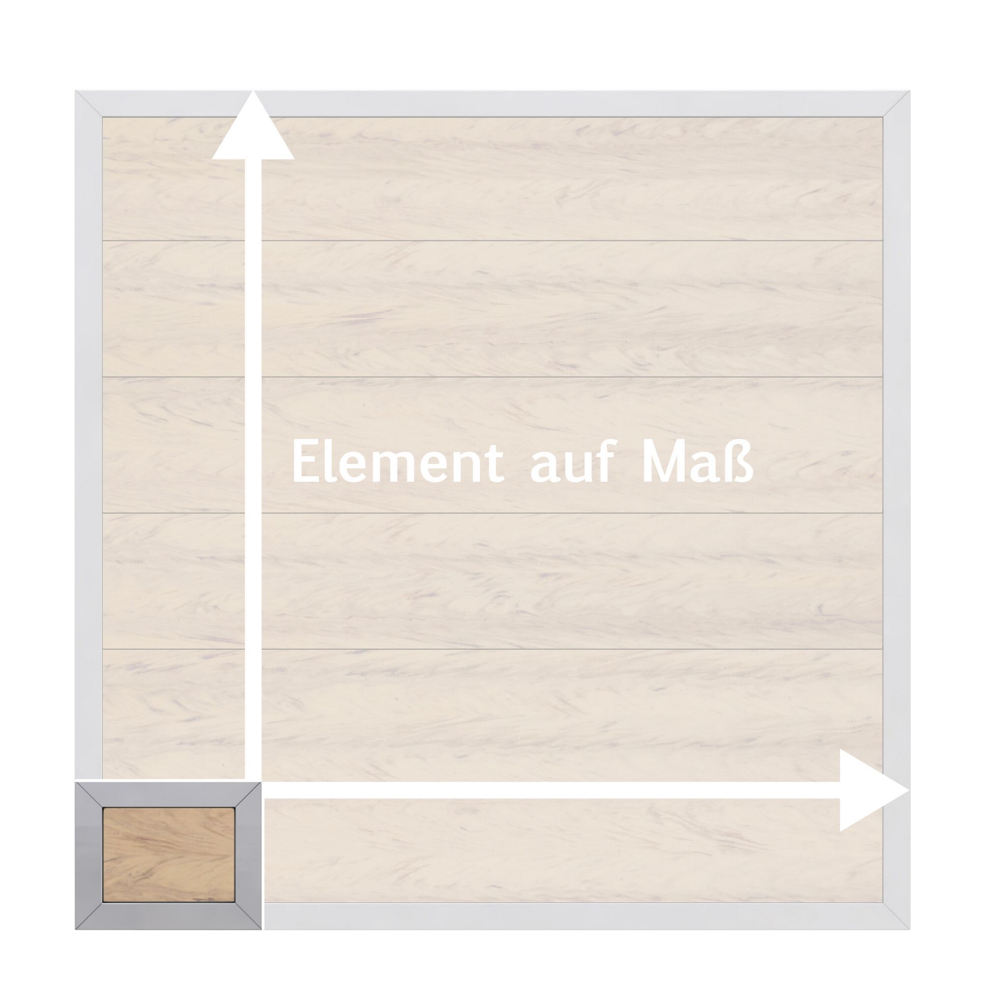 Maße für das Element auf Maß