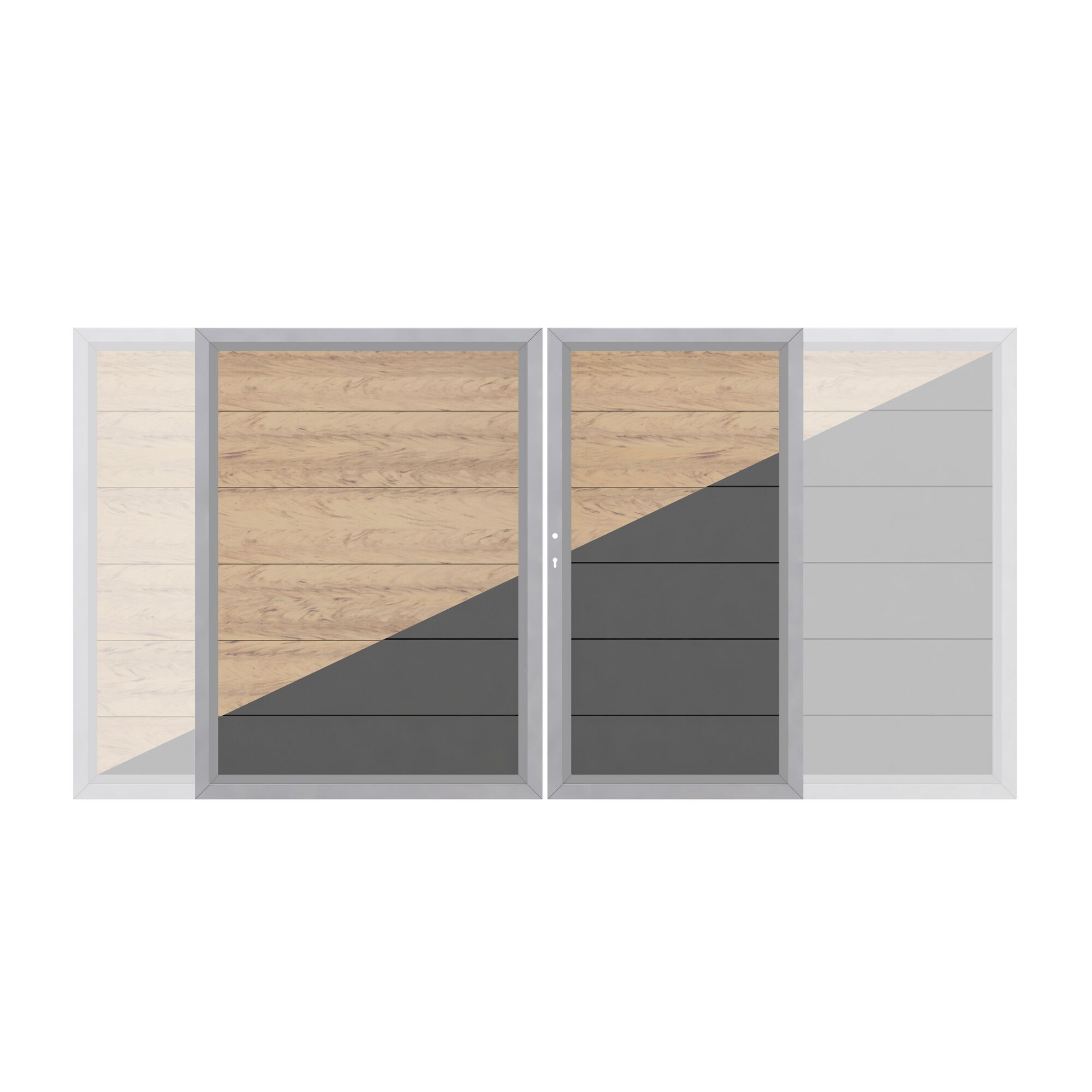 Doppelstabmatten-Tor DESIGN WPC