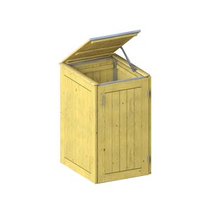 Mülltonnenbox 'Binto' mit Klappdeckel naturfarben 73 x 125 x 84 cm