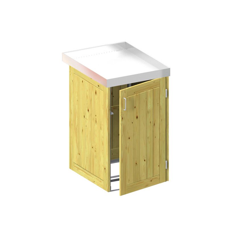 Mülltonnenbox 'Binto' mit Pflanzkasten naturfarben 75 x 129 x 84 cm