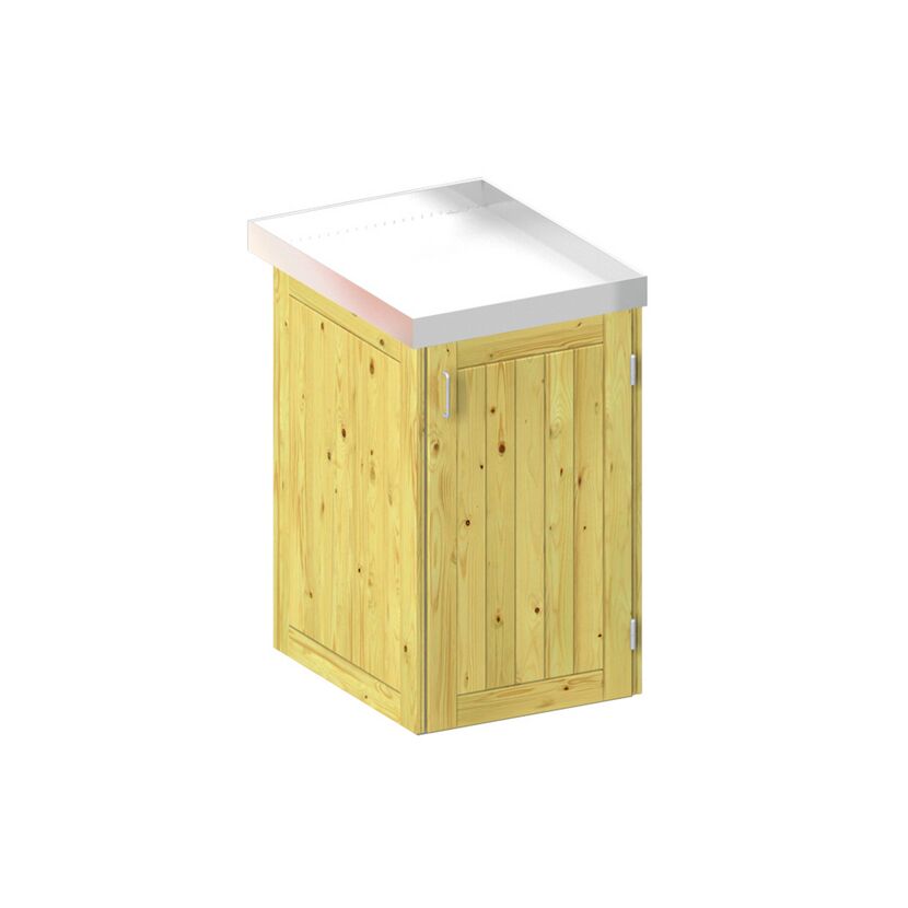 Mülltonnenbox 'Binto' mit Pflanzkasten naturfarben 75 x 129 x 84 cm