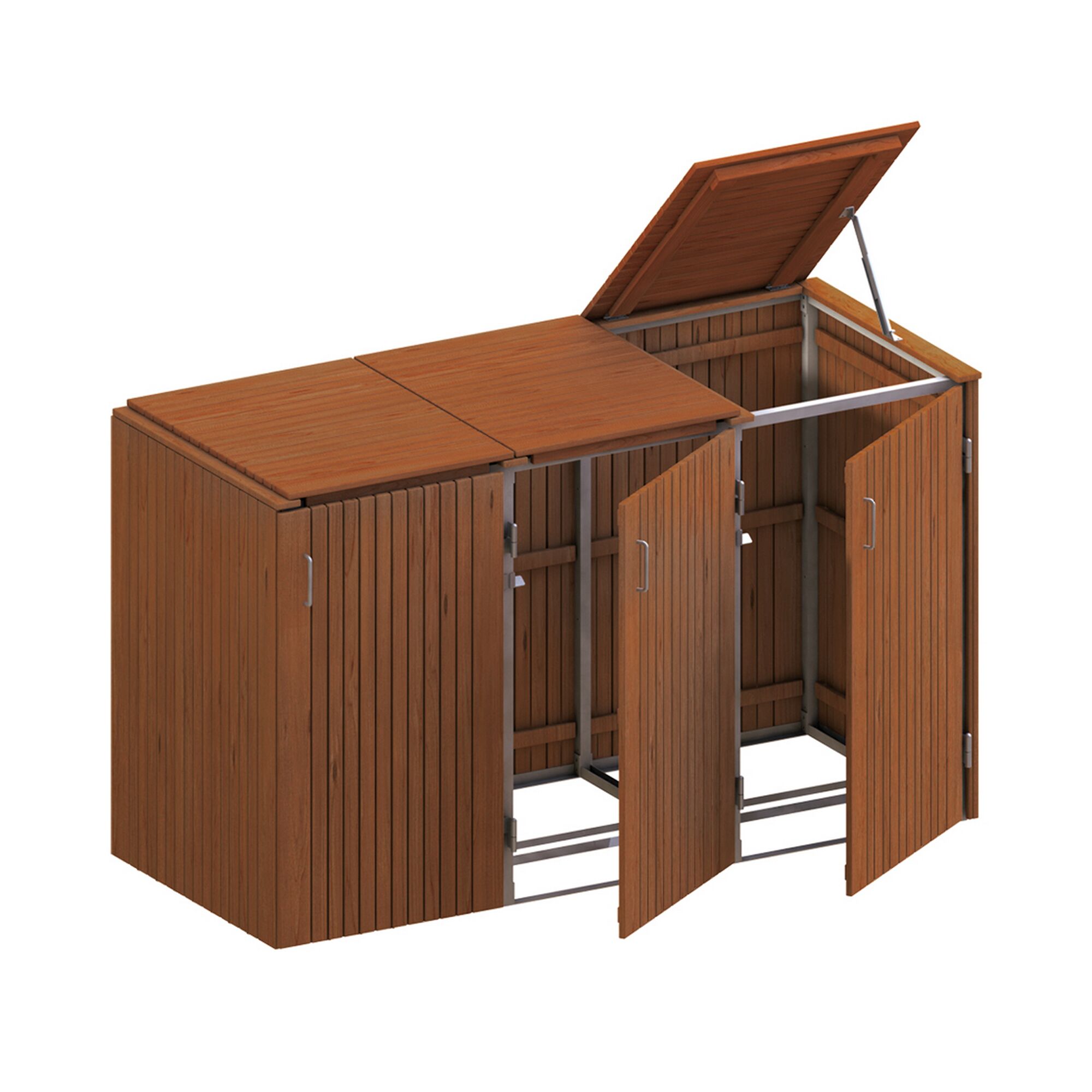 Mülltonnenbox BINTO Hartholz-Variante 5