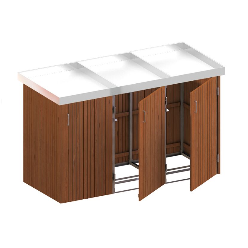 Mülltonnenbox BINTO Hartholz-Variante 6
