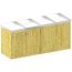 Holzschrank mit weißer Abdeckung