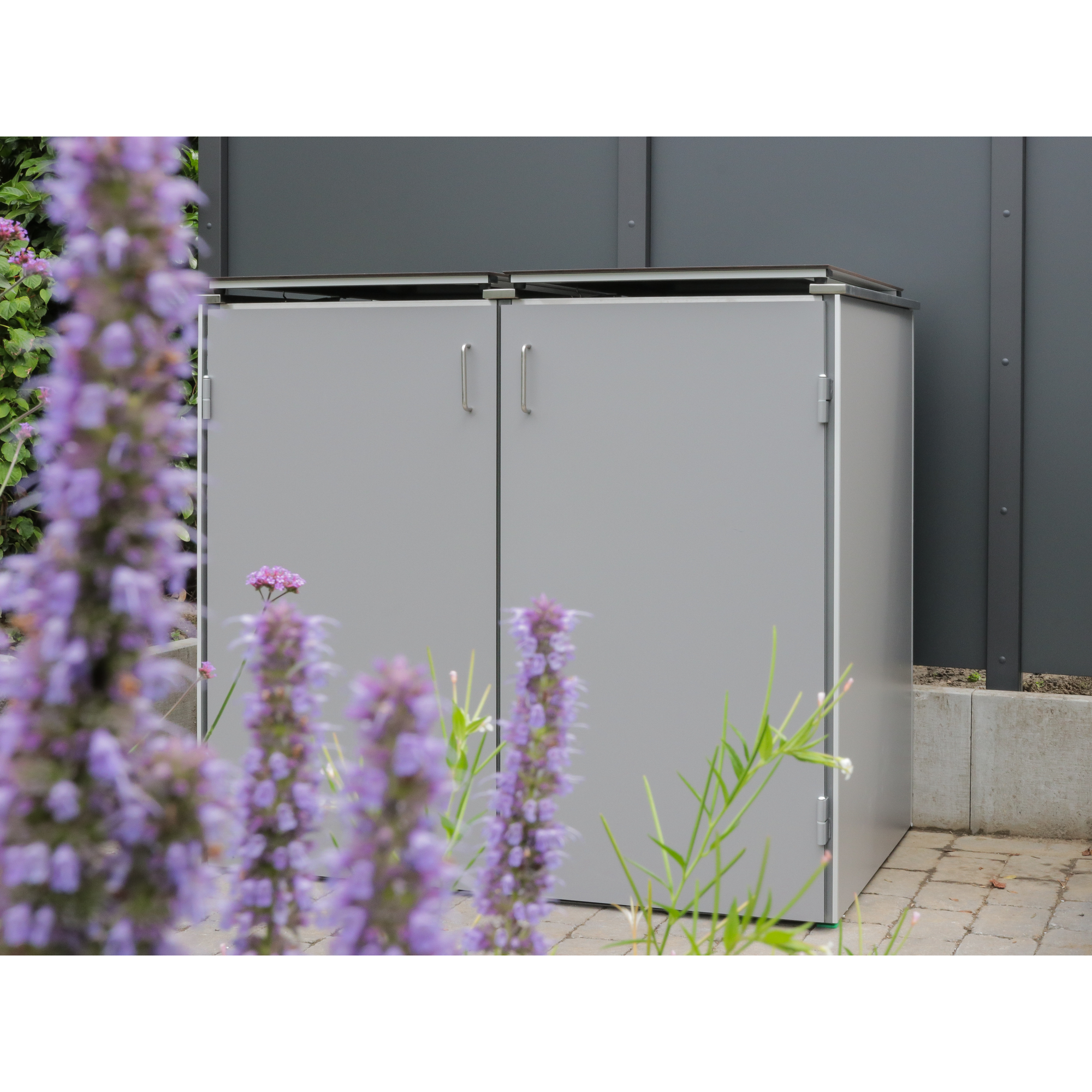 Müllbox-System 'Binto HPL' grau 125 x 149 x 87 cm, 4er-Variante + product picture