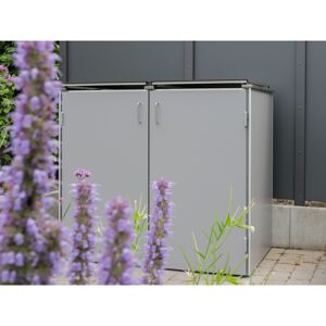 Müllbox-System 'Binto HPL' grau 125 x 149 x 87 cm, 2er-Variante