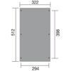 Einzelcarport '617' Gr. 1, 512 x 322 cm ohne Dacheindeckung, kieferfarben