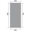 Einzelcarport '617' Gr. 3 inkl. Stahldach, 802 x 322 cm kieferfarben
