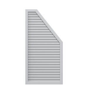 Sichtschutz 'Design Rhombus' silber Anschluss rechts 90 x 180 auf 90 cm