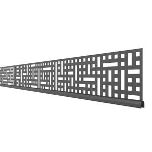Dekorprofil 'System' Quattro anthrazit flach 15 x 178 cm