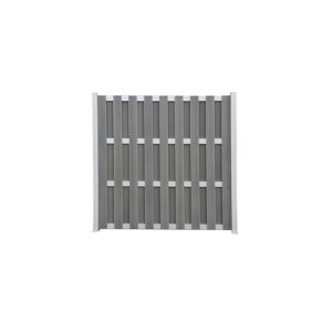 Zaunelement WPC/Aluminium grau 180 x 180 cm