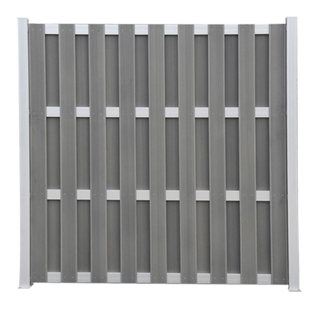 Zaunelement 'Jan' WPC/Aluminium grau 180 x 180 cm