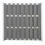 Zaunelement 'Jan' WPC/Aluminium grau 180 x 180 cm