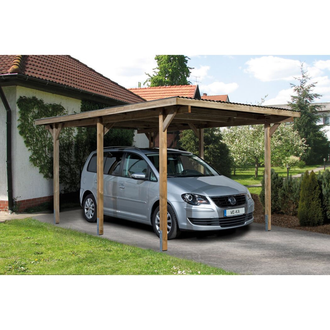 Auto unter einem Carport