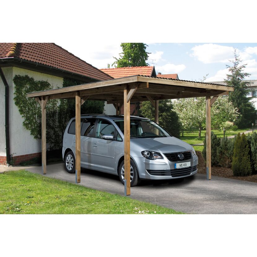 Auto unter einem Carport
