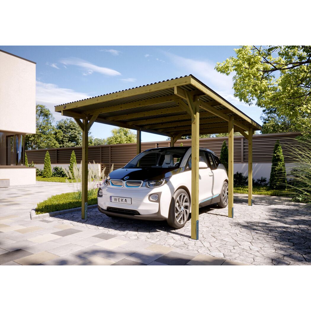 WEKA Carport mit geparktem Auto