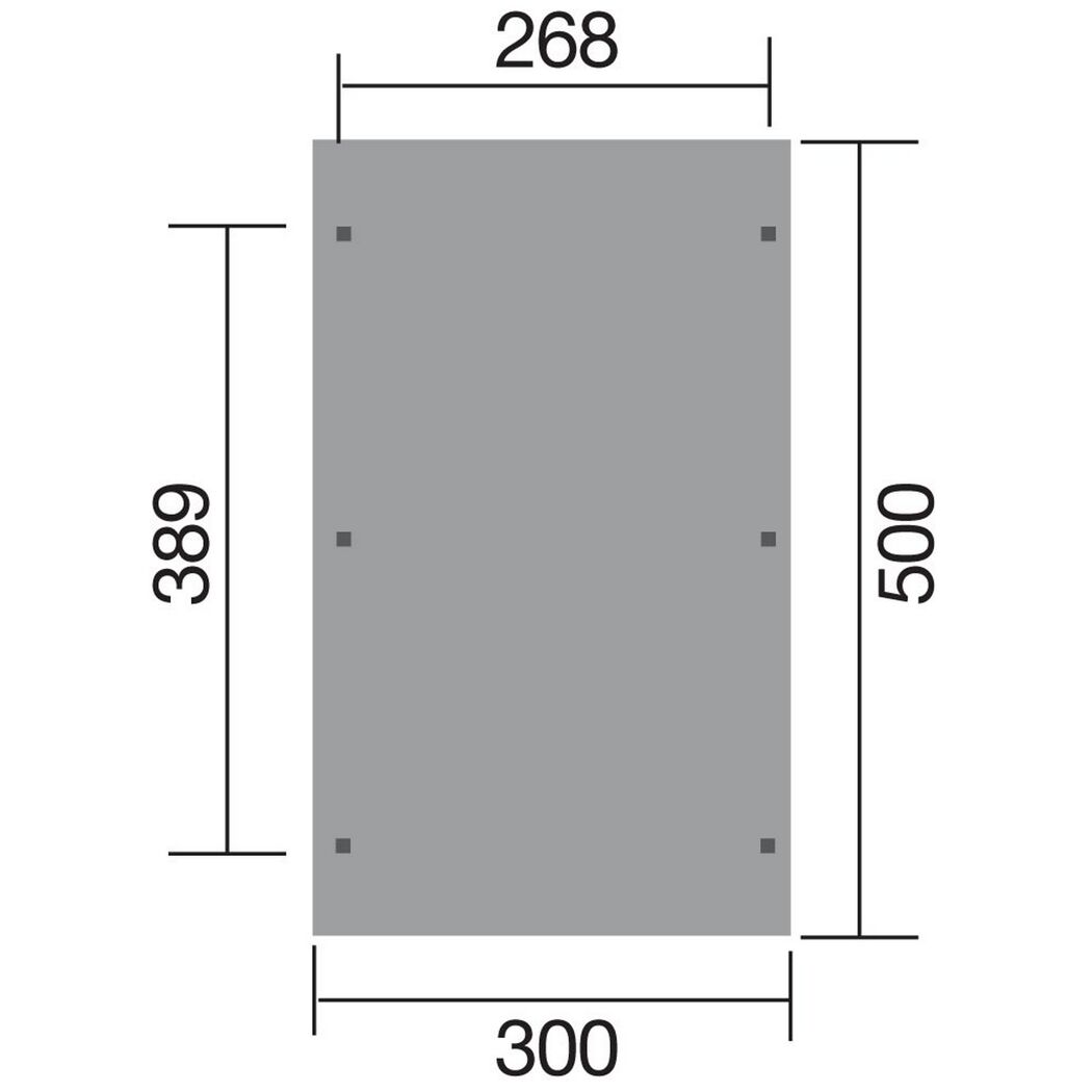 Carport mit den Maßen 300 x 500 cm