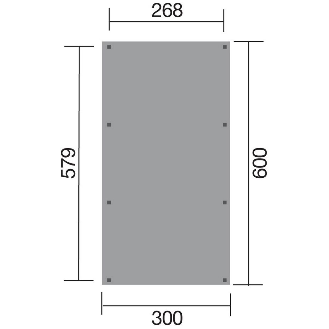 Carport mit den Maßen 300 x 600 cm