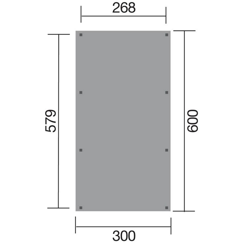 Carport mit den Maßen 300 x 600 cm