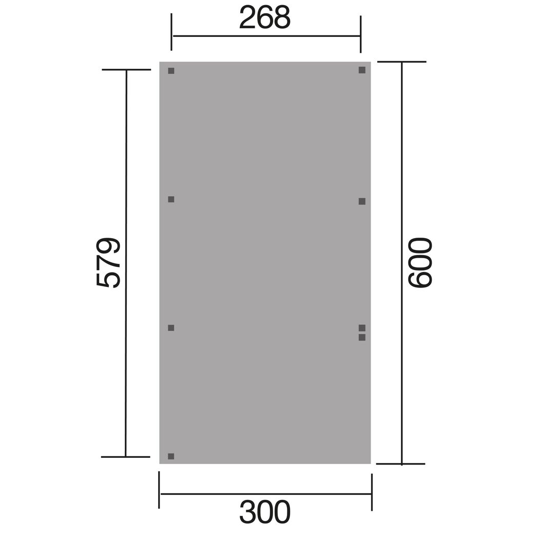 Carport 300 x 600 cm