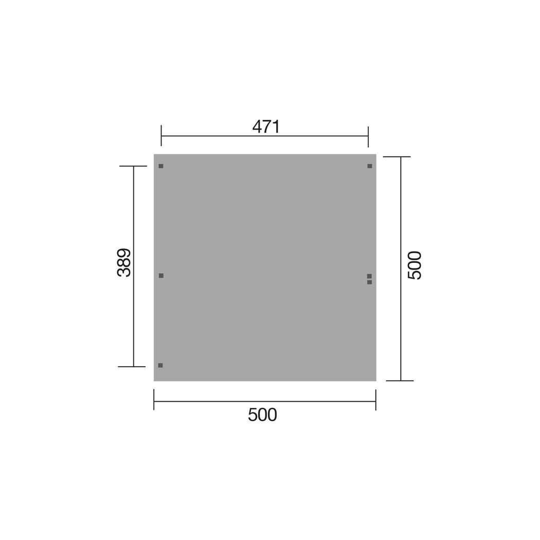 Doppelcarport 500 x 500 cm