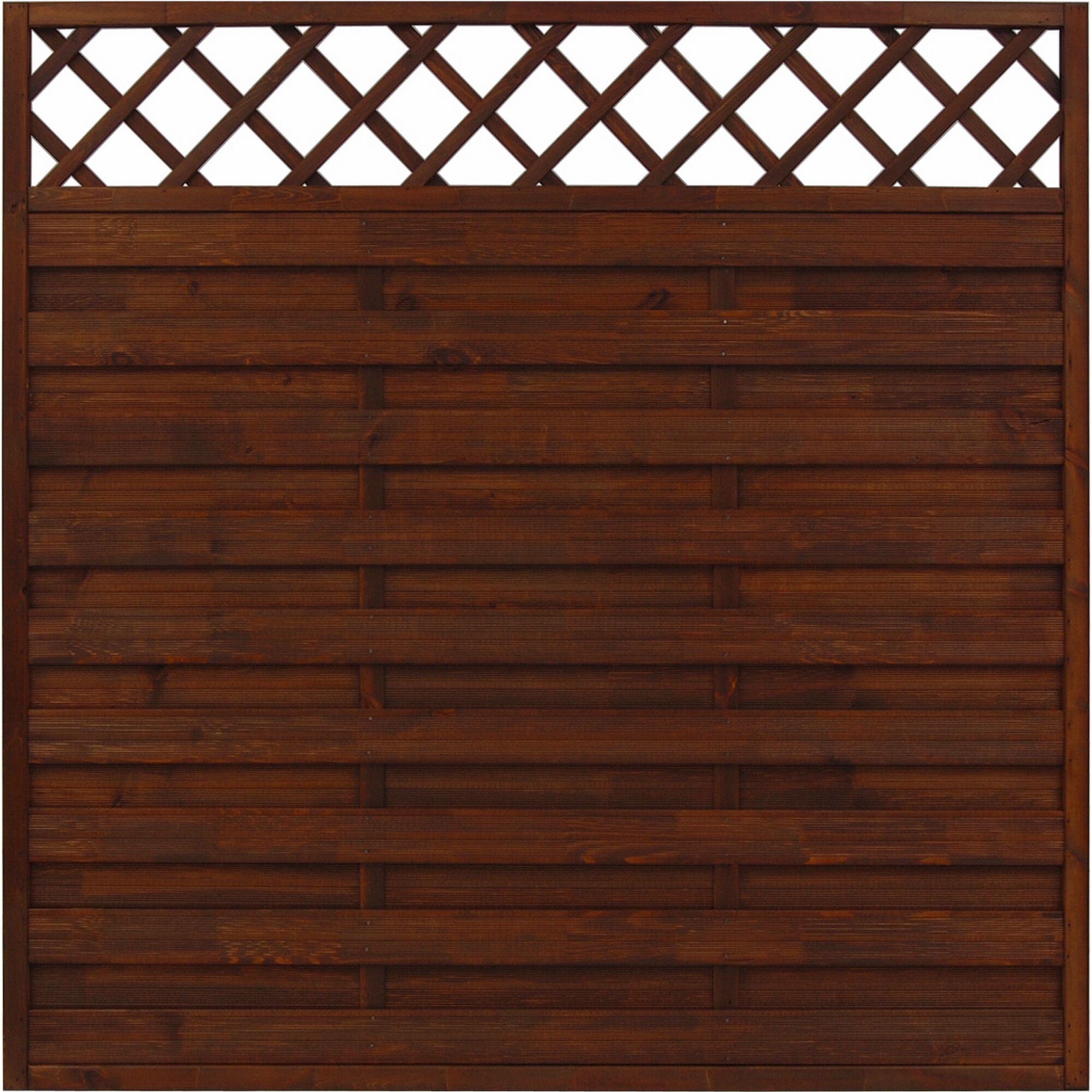 Brauner Holzzaun Hamburg mit Kreuzgitter