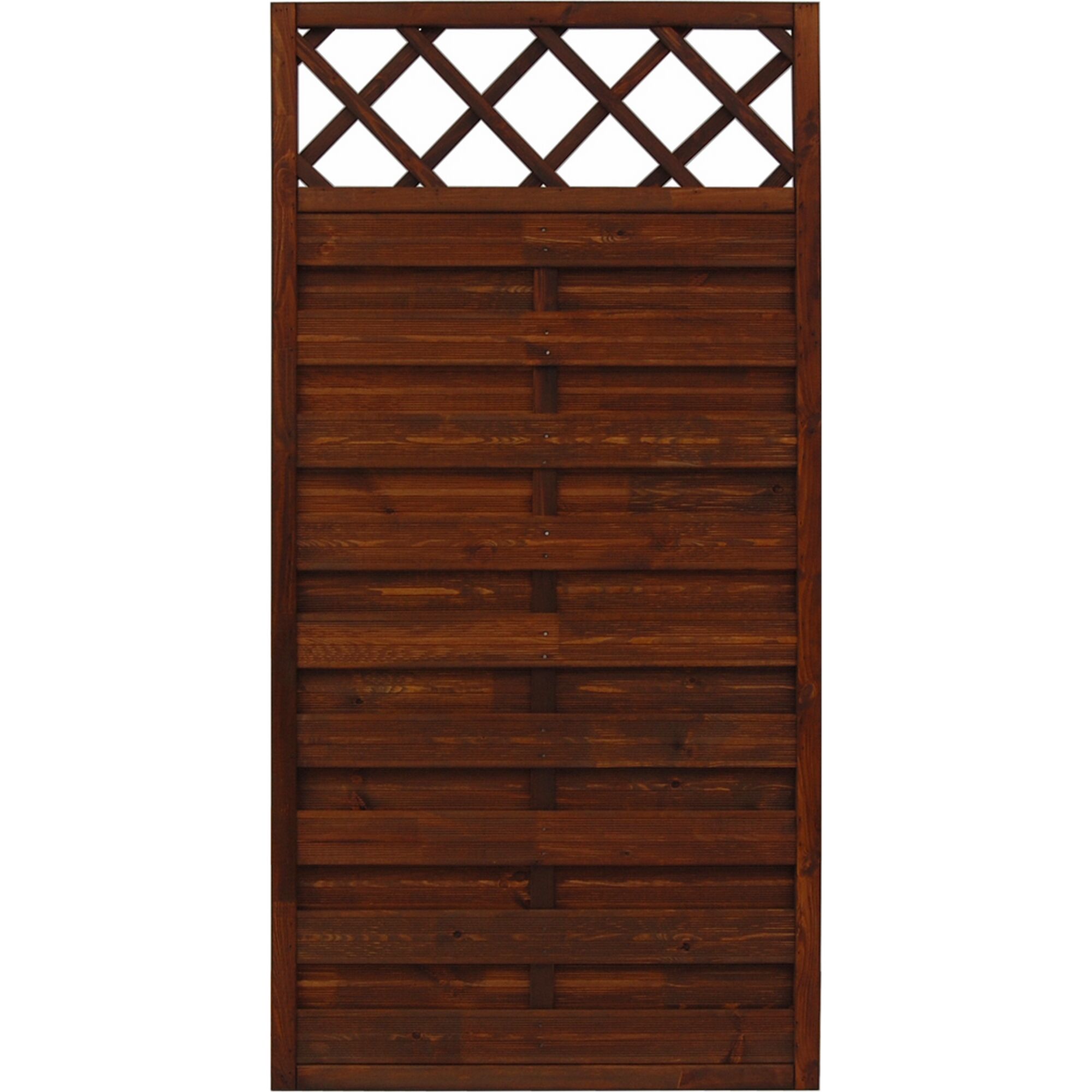 Braunes Halbelement Hamburg mit Kreuzgitter