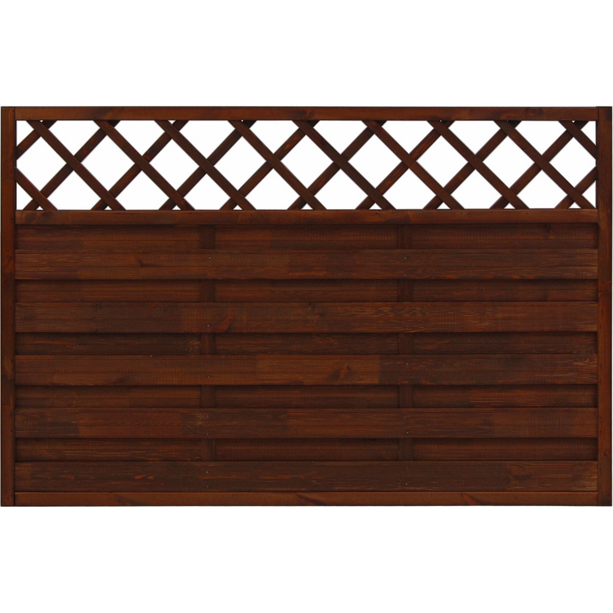 Brauner Vorgartenzaun Hamburg mit Kreuzgitter