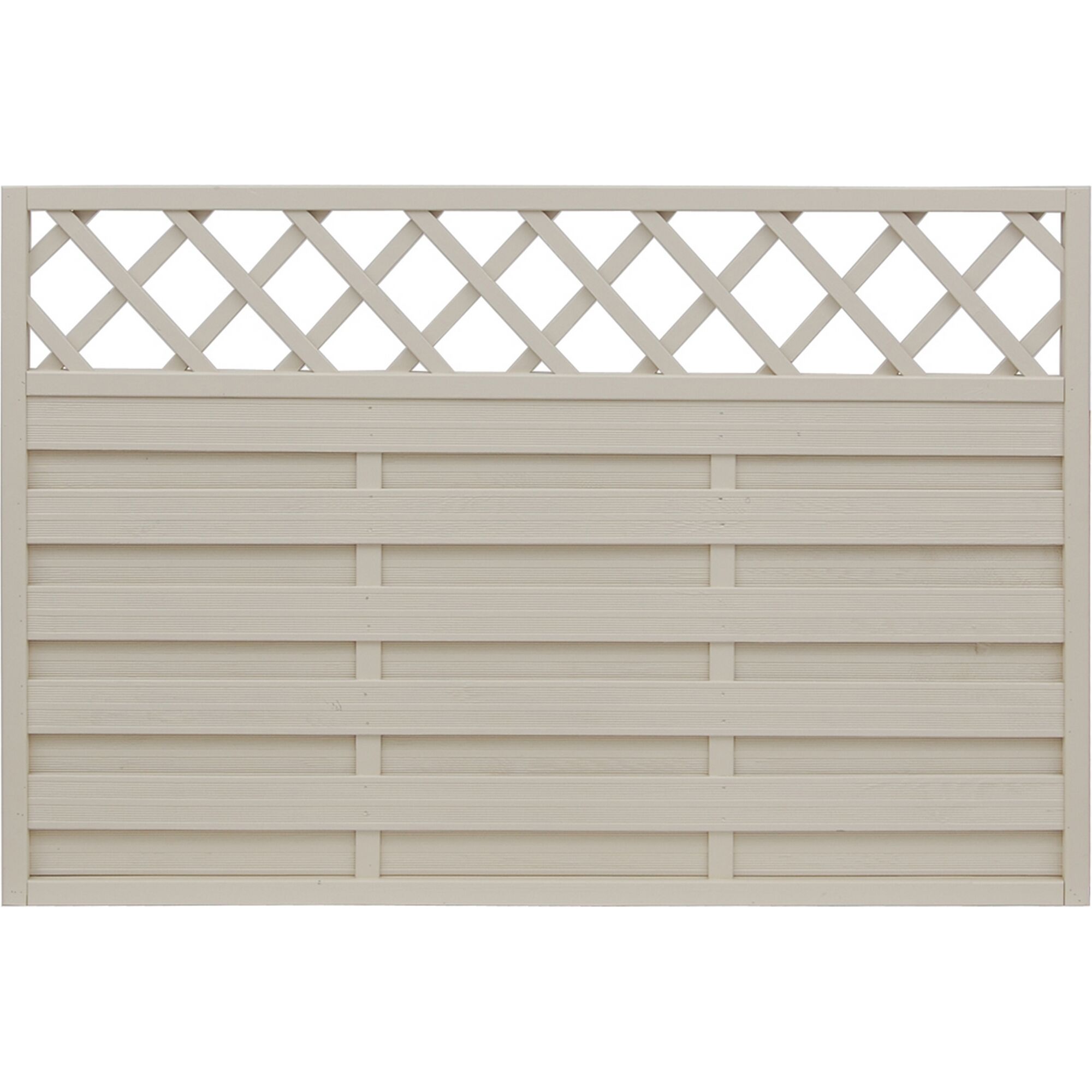 Beiger Vorgartenzaun Hamburg mit Latten und Kreuzstreben