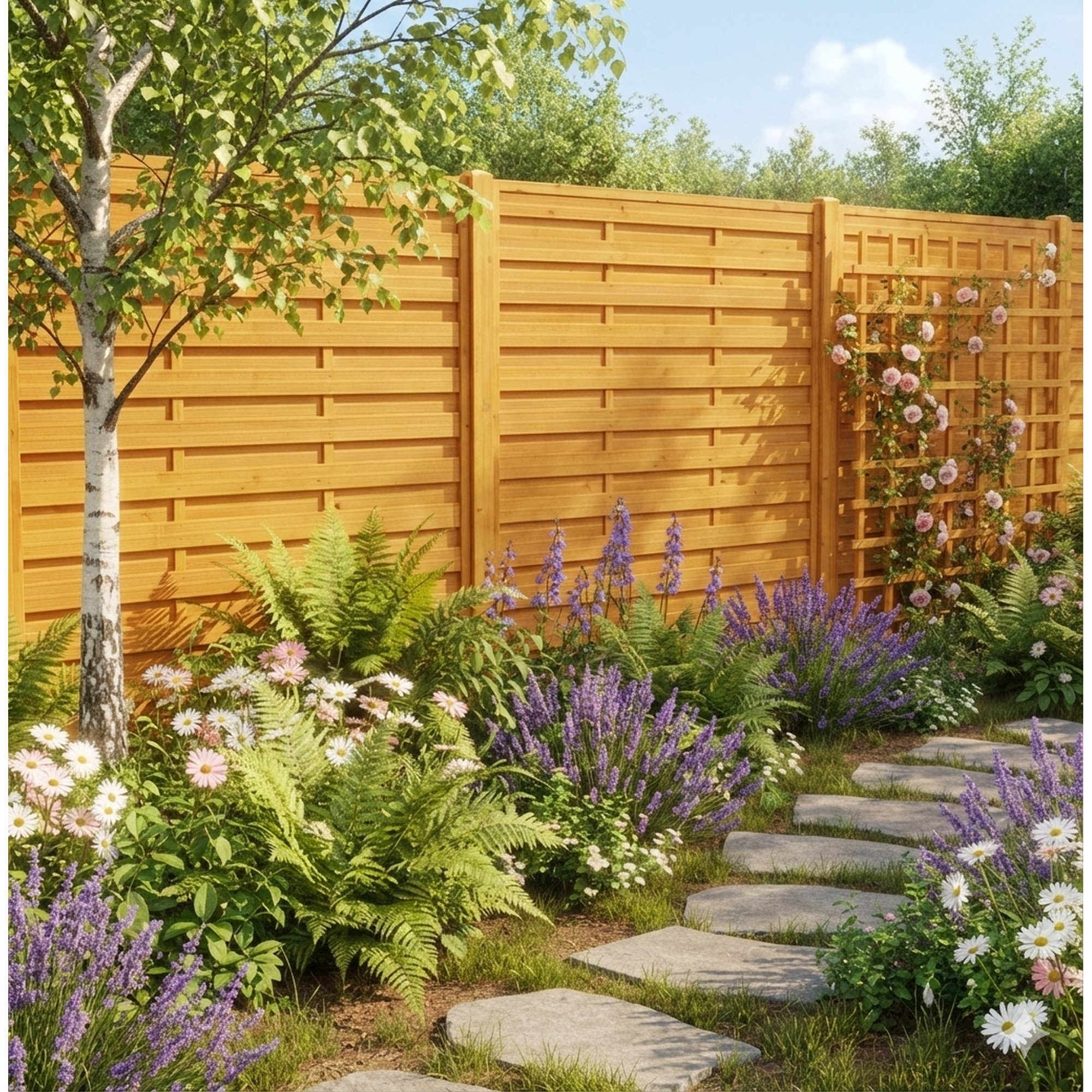 Sichtschutzzaun 'Classic' 180 x 180 cm Kiefer pinie