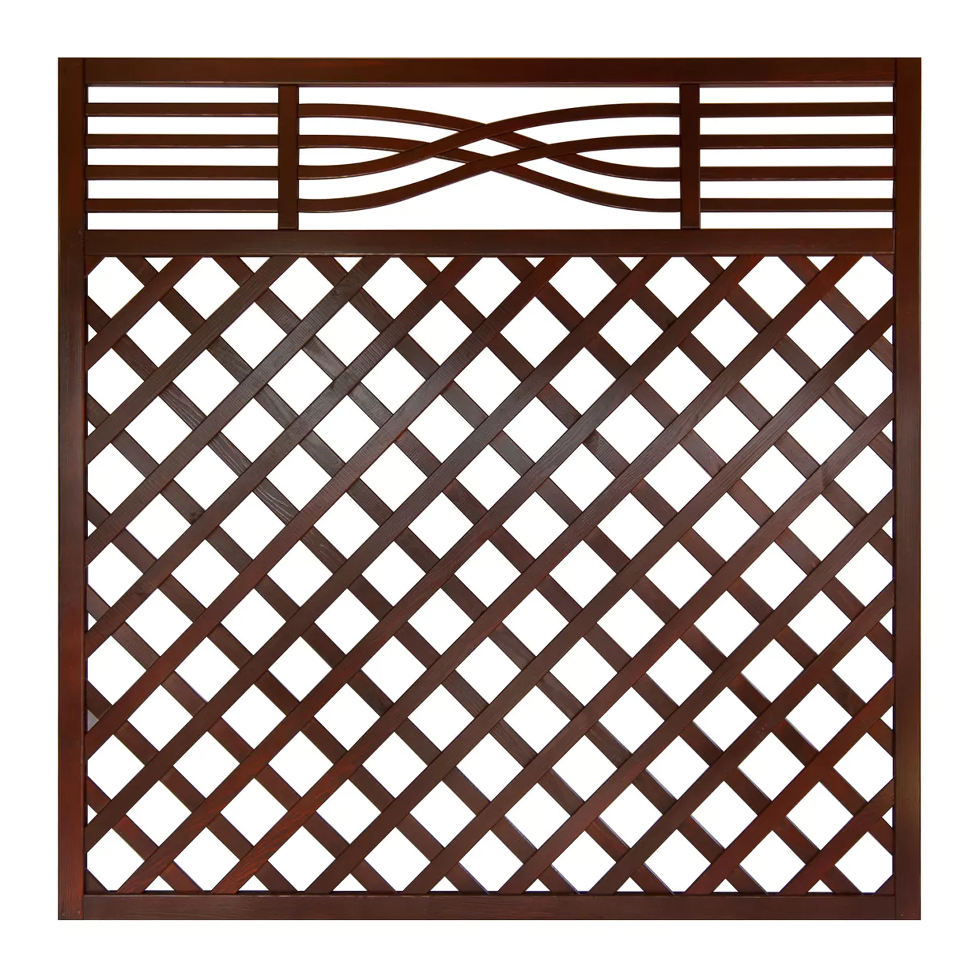 Brauner Gartenzaun Malaga 180x180 cm