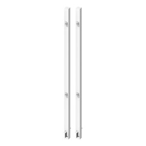 Torpfosten für Doppeltor weiß 8 x 8 x 255 cm, 2er-Set