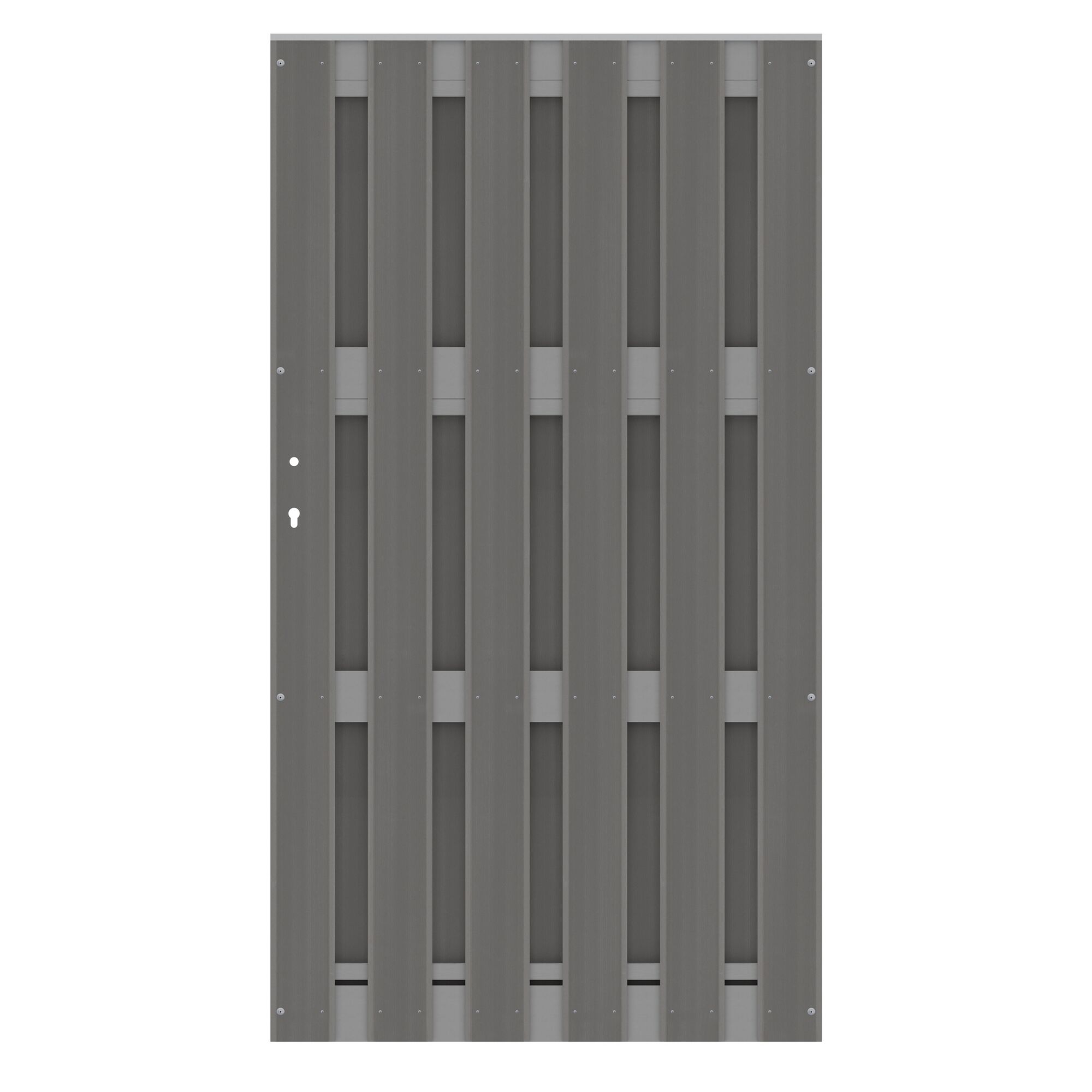 Graue Gartentür JUMBO WPC