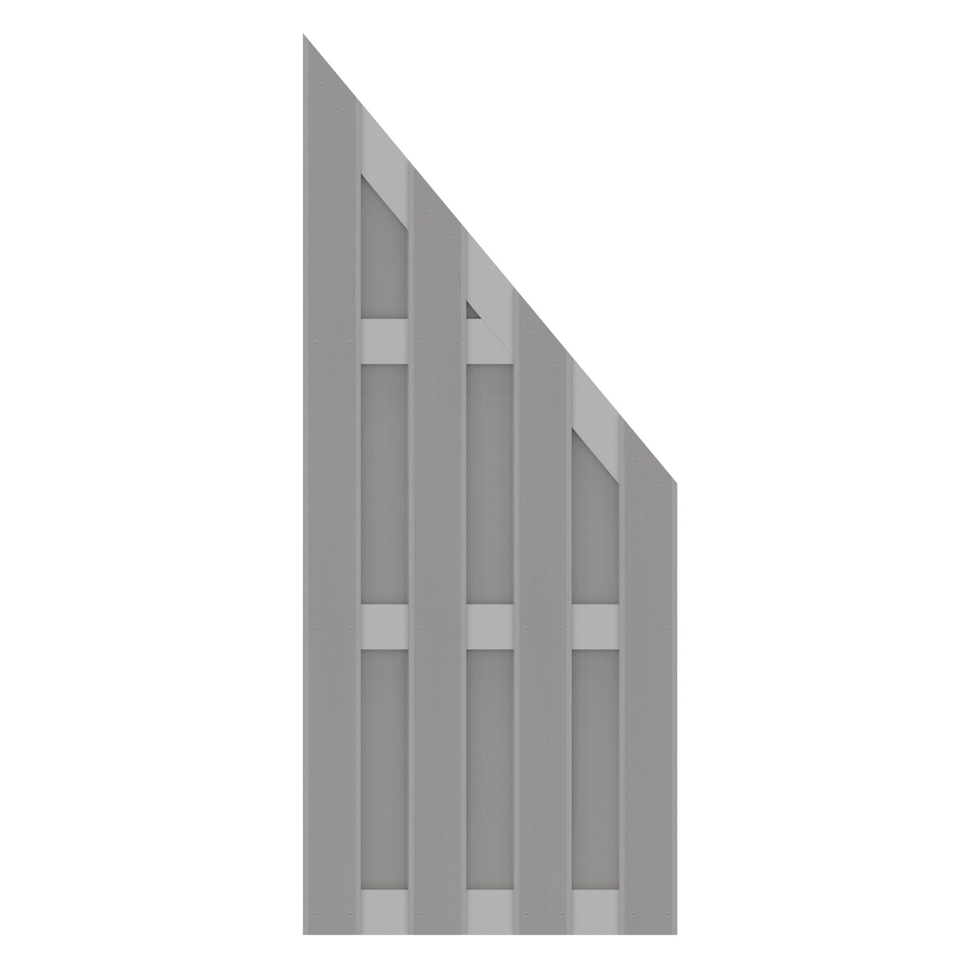 Grauer WPC-Zaunriegel Jumbo