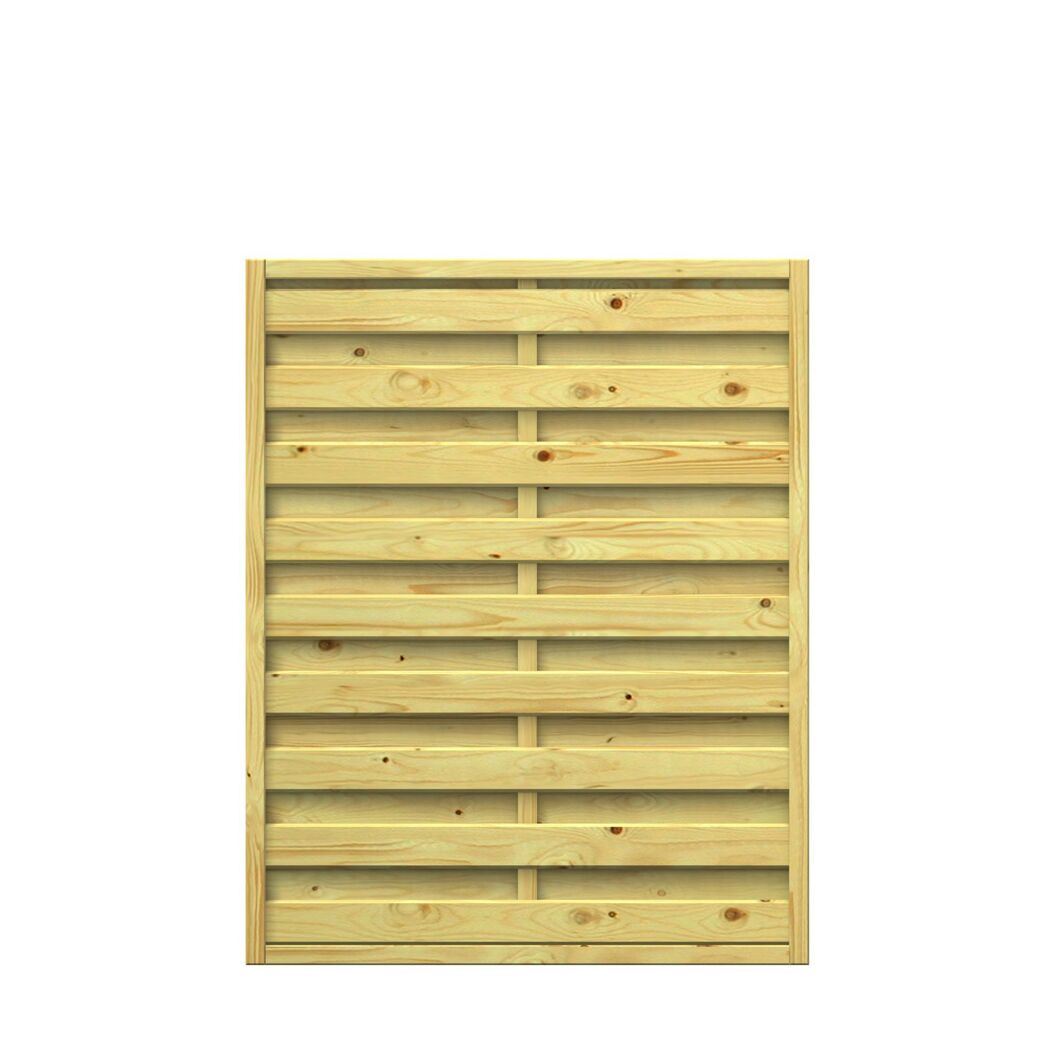 Gerader Gartenzaun Lettland aus hellem Holz