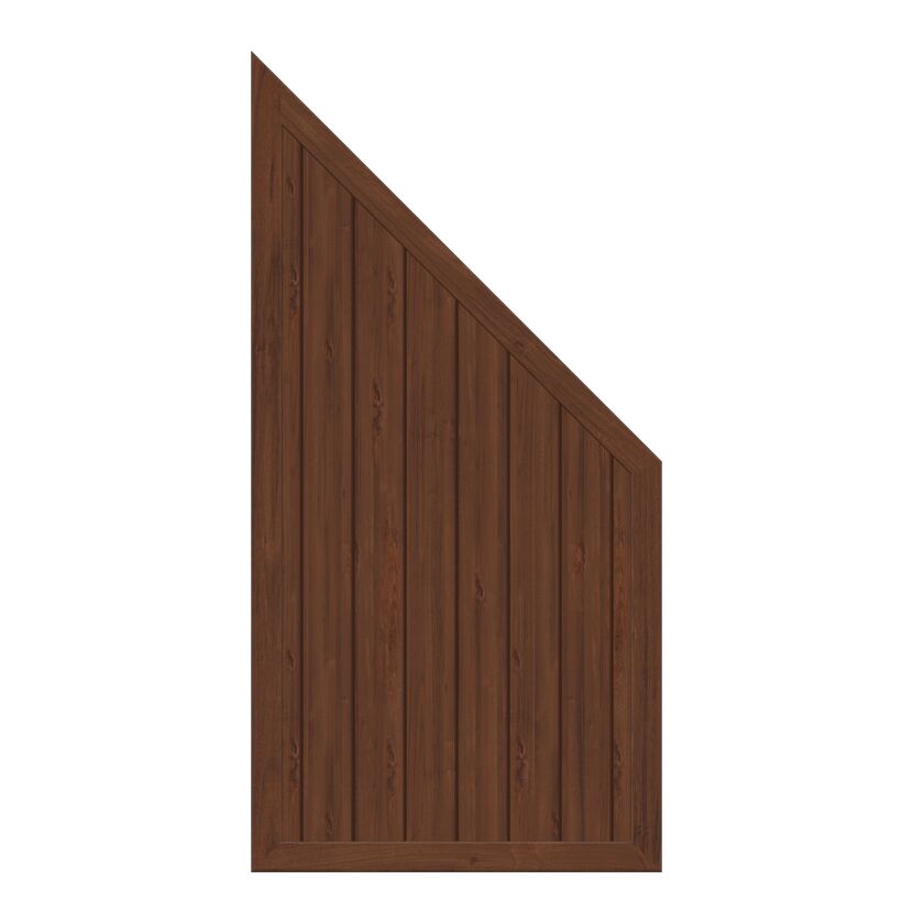 Dreieckige Holzplatte in Nussbaum