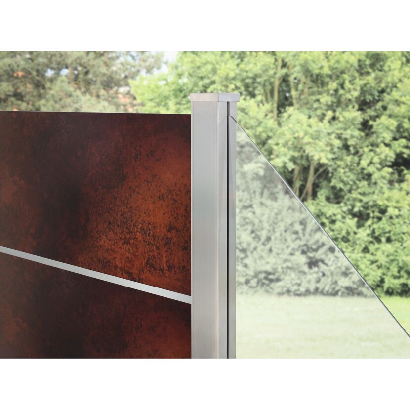 Sichtschutzzaun BOARD XL Einzelprofil Rost