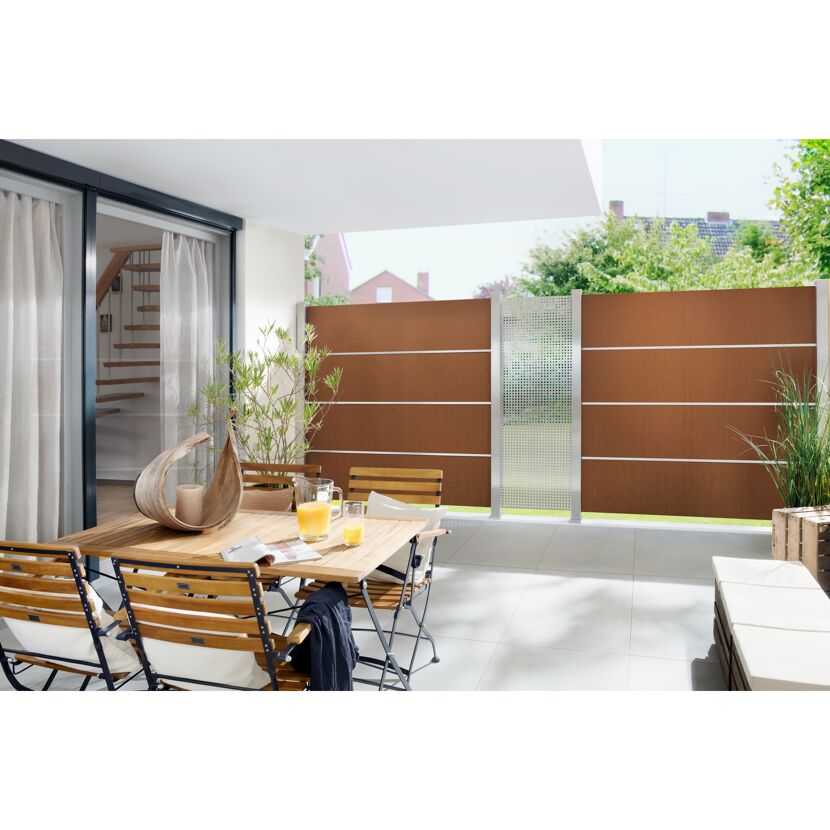 BOARD XL Sichtschutz Rost