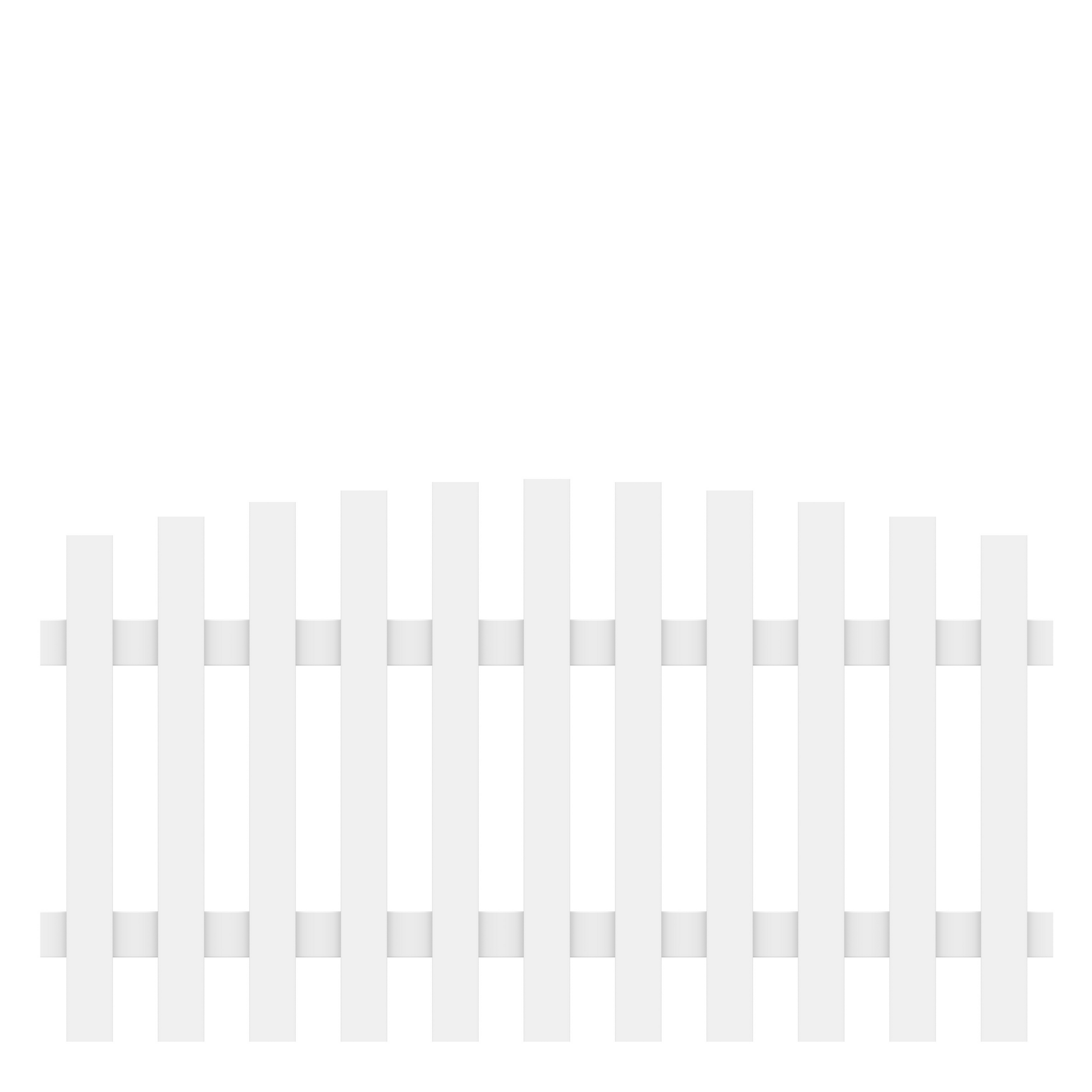 Zaunelement 'Longlife Cara XL' gebogen weiß 180 x 90/100 cm + product picture