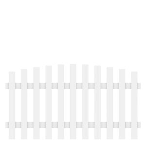 Zaunelement 'Longlife Cara XL' gebogen weiß 180 x 90 cm