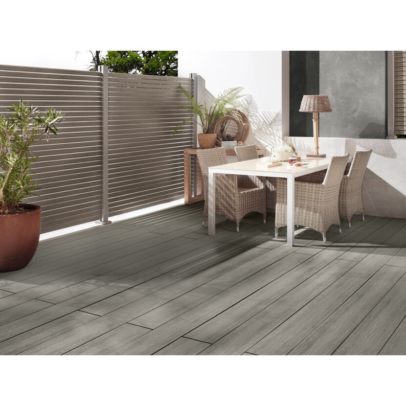 Terrasse mit DreamDeck Prestige basalt-grau