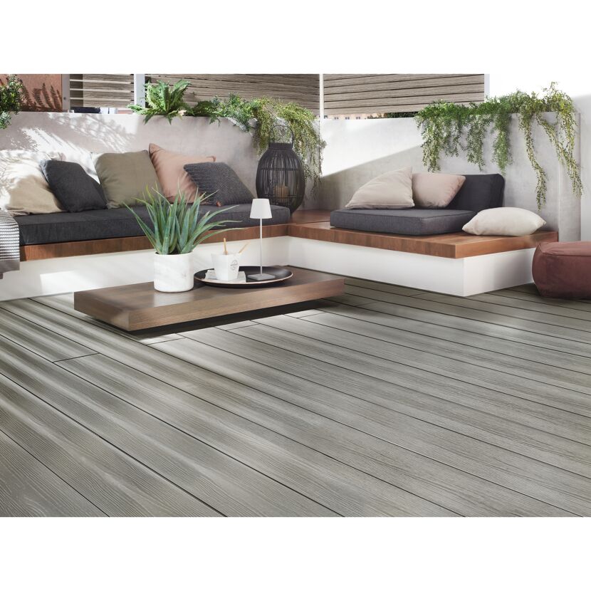 Graue Holzterrasse DreamDeck Prestige basalt-grau