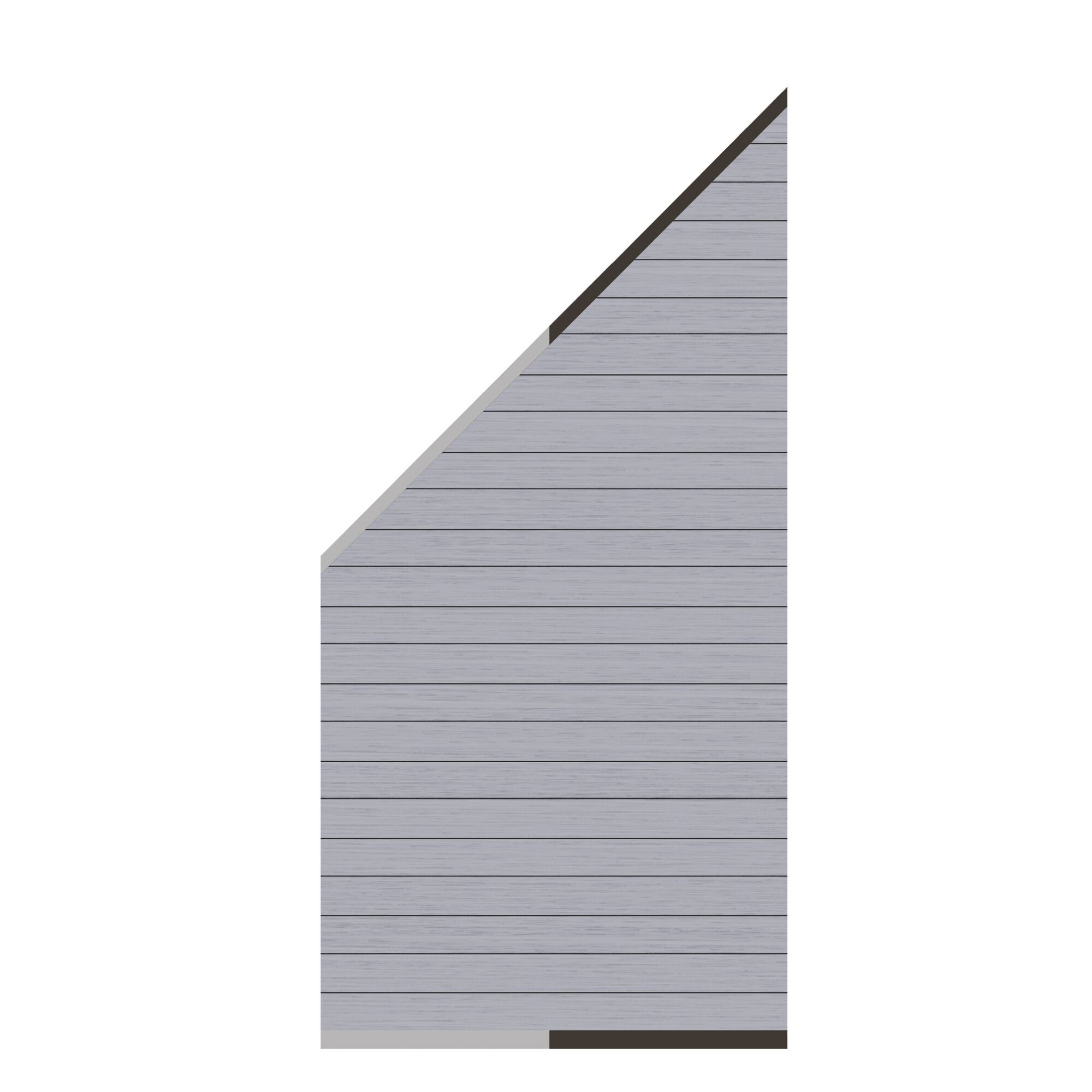 WPC Zaun-Anschluss-Set grau