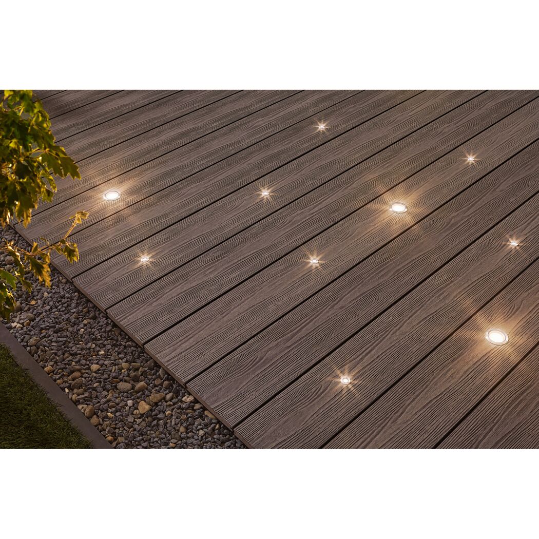 Beleuchtete Terrassendielen DreamDeck Prestige terra-braun