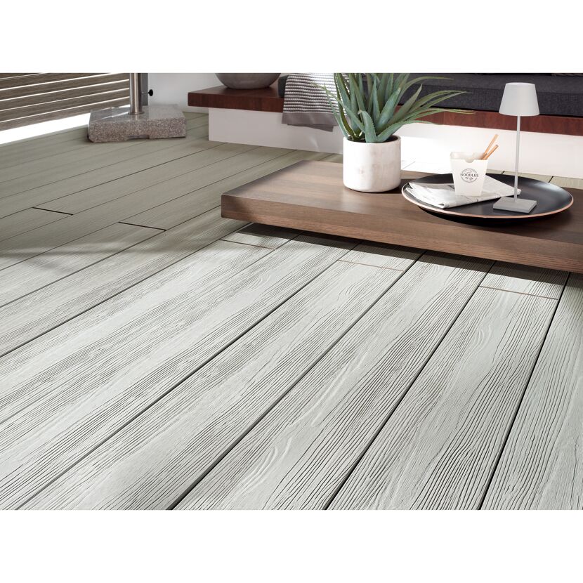 Graue Holzdielen DreamDeck Prestige kalk-grau