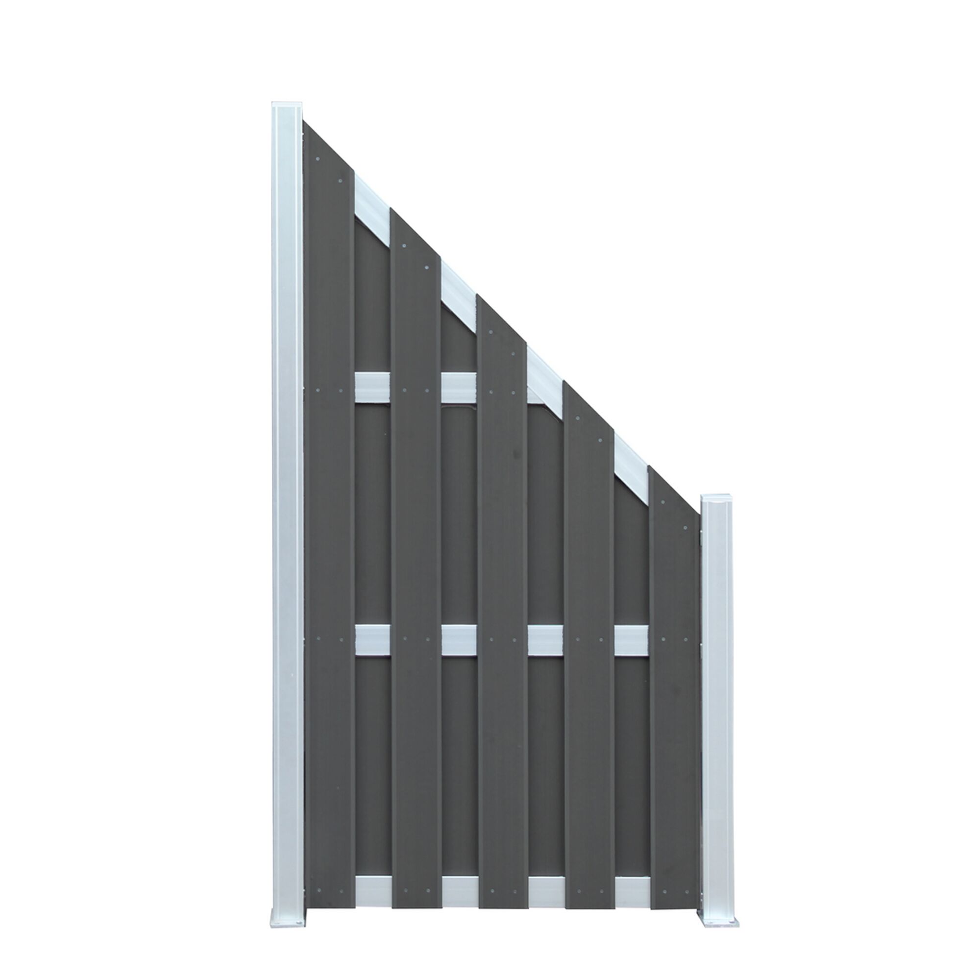 WPC-Zaun Matti, anthrazit, 180x90/90 cm