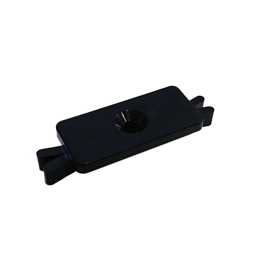 Schwarzer Montageclip