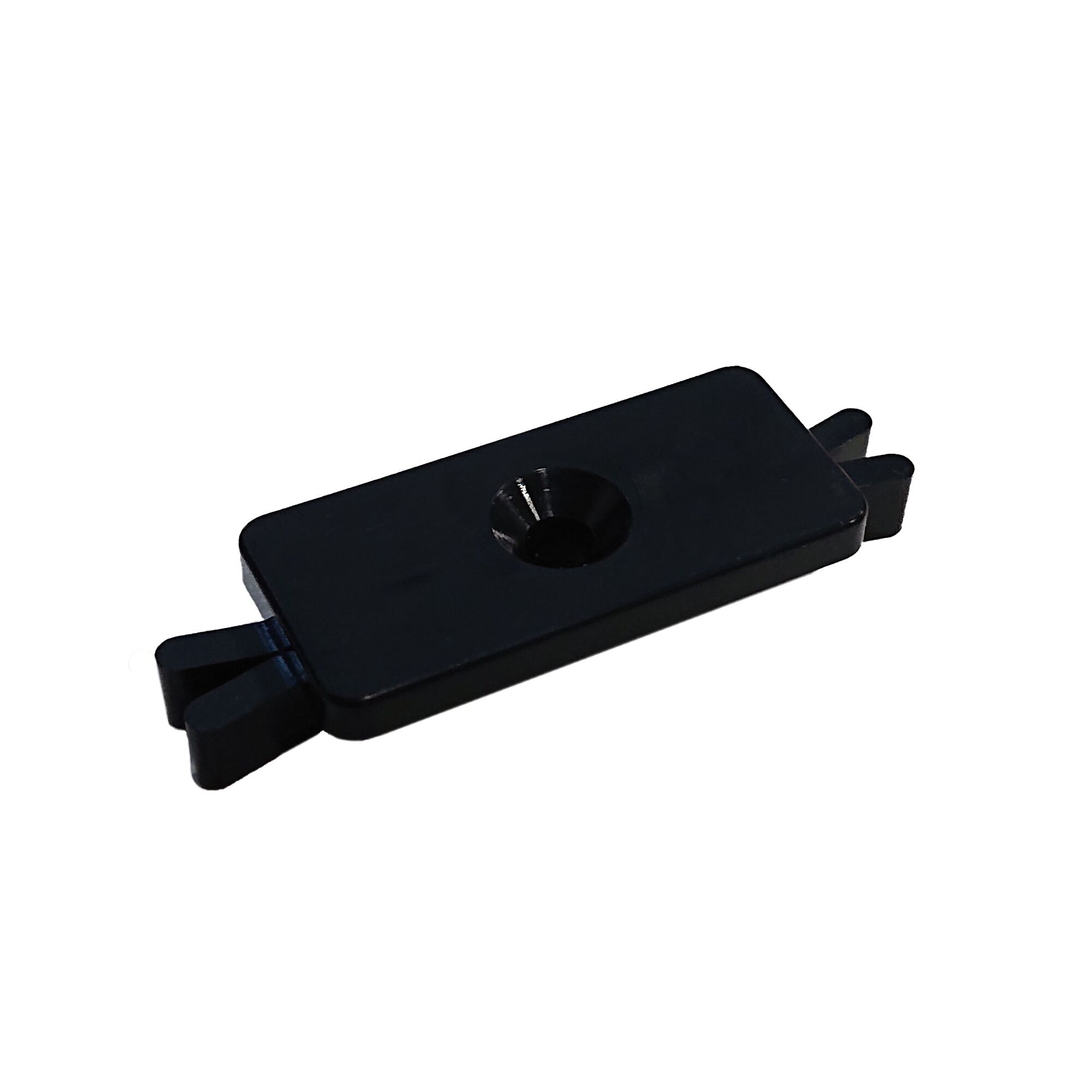 Schwarzer Montageclip